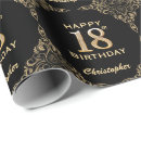 Search for gold glitter wrapping paper Black and gold