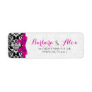 Search for damask wedding return address labels Girly