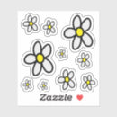Search for black and white daisy stickers Cute
