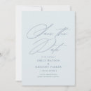 Search for minimalist dusty blue invitations Script