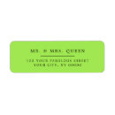 Search for lime return address labels Minimalist