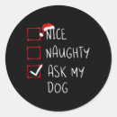 Search for naughty dog stickers Santa claus