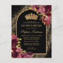 Search for red black quinceanera invitations Quinceañera