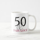 Search for 50th birthday mugs 50 and fabulous
