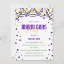 Search for mardi gras beads invitations Louisiana