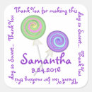 Search for lollipop thank you stickers Thanks