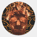Search for flaming skull stickers Halloween
