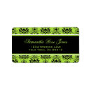 Search for green apple return address labels Damask