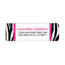 Search for pink zebra return address labels Trendy