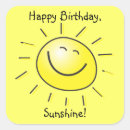 Search for happy birthday sunshine stickers Smiling sun