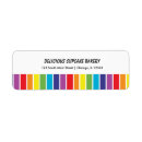 Search for rainbow return address labels Red