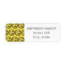 Search for happy face return address labels Happiness