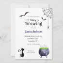 Search for spooky baby shower invitations A baby is brewing