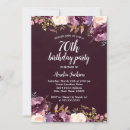 Search for purple 70th birthday invitations Botanical