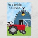 Search for blue tractor birthday invitations Boy