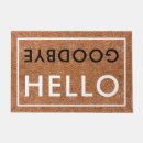 Search for hello goodbye doormats Typography