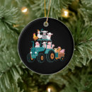 Search for tractor christmas tree decorations Santa
