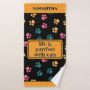 Search for black cat bath towels Funny