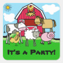 Search for cow and chicken stickers Red barn