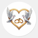 Search for love doves wedding stickers Couple
