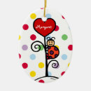 Search for ladybug christmas tree decorations Heart