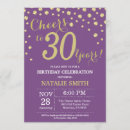 Search for purple 30th birthday invitations Adult birthday party