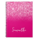 Search for hot pink glitter notebooks Girly