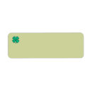 Search for irish clover return address labels Four leaf clover
