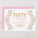 Search for rose 50th birthday invitations Trendy