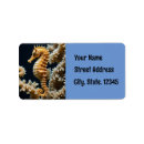 Search for seahorse return address labels Unique