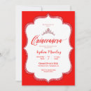 Search for red white quinceanera invitations Celebration