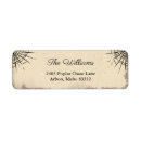 Search for spider return address labels Halloween party