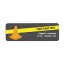 Search for construction return address labels Birthday party