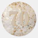 Search for 70th birthday gold stickers Simple