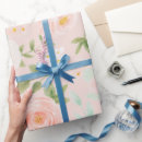 Search for peach flowers wrapping paper Watercolor