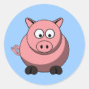 Search for funny pig cartoon stickers Pigs
