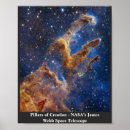 Search for pillars of creation posters James webb