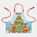 Search for child size aprons Christmas tree