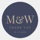 Search for monogram thank you stickers Navy