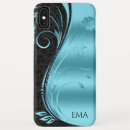 Search for blue damask iphone cases Black