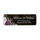 Search for dark wood return address labels Watercolor