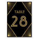 Search for roaring twenties 1920s table cards Black and gold