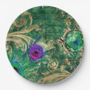 Search for green and gold paper plates Vintage