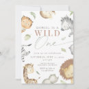 Search for african safari birthday invitations Wild one