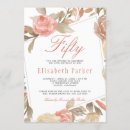 Search for rose 50th birthday invitations Fiftieth