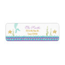 Search for mermaids return address labels Baby shower