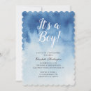 Search for blue baby boy shower invitations It's a boy