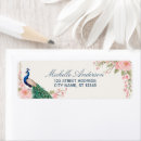Search for peacock wedding return address labels Bridal shower