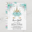 Search for mint and silver baby shower invitations Glitter