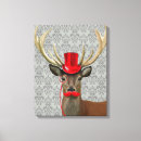 Search for red deer canvas prints Antique